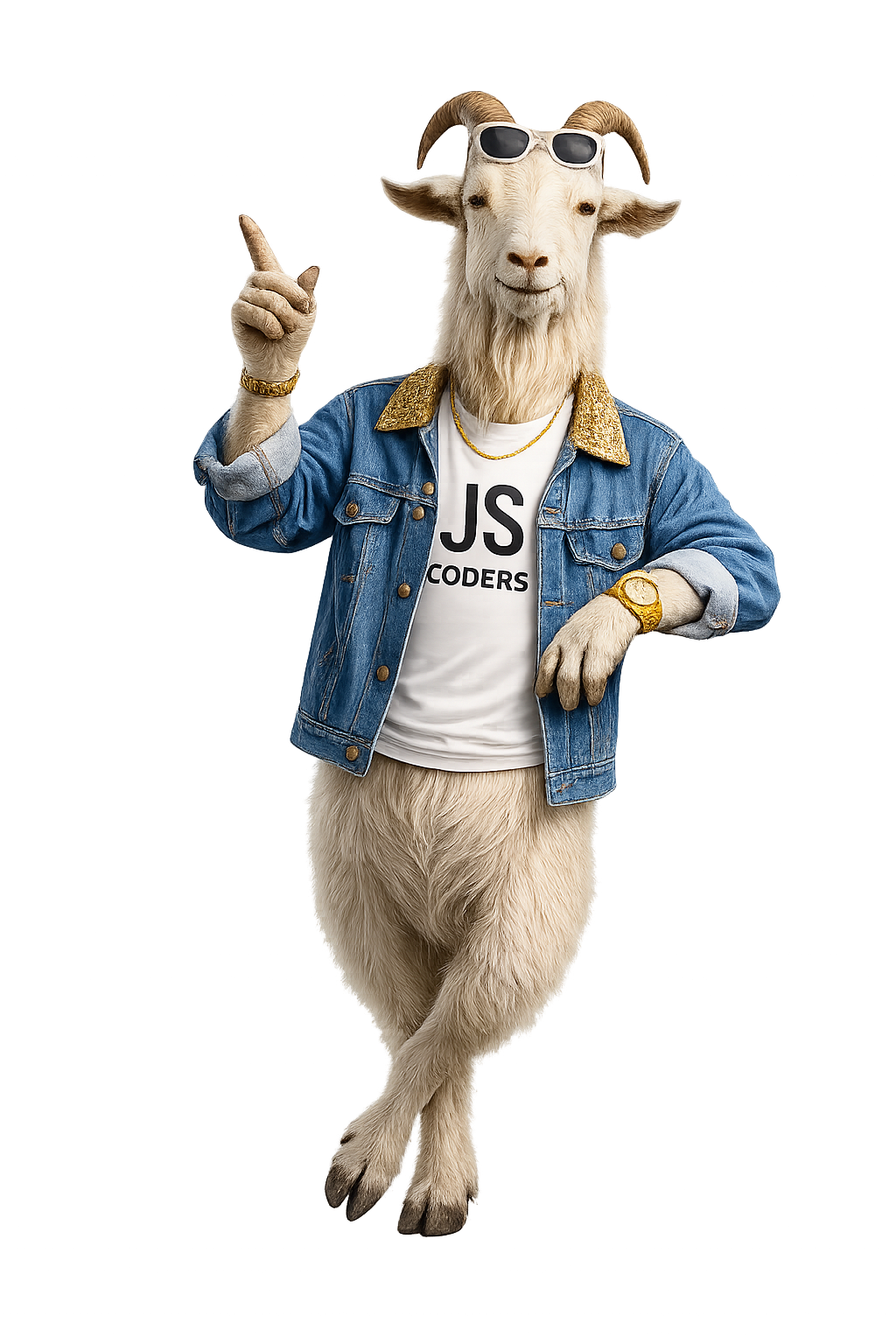 The Goat Leaning